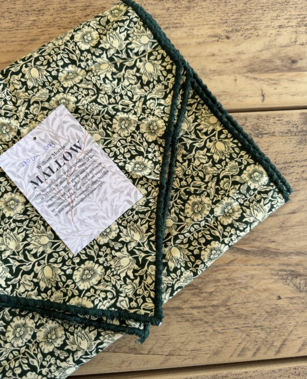 William Morris Mallow Forest Green Table Runner 180cm Long