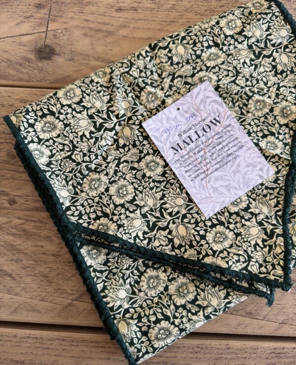 William Morris Mallow Forest Green Table Runner 180cm Long