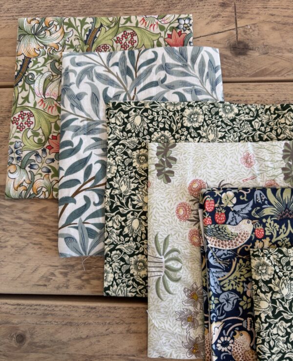 William Morris Cotton Fabric Bundle; perfect for quilting fat quarters and crafts! CF3