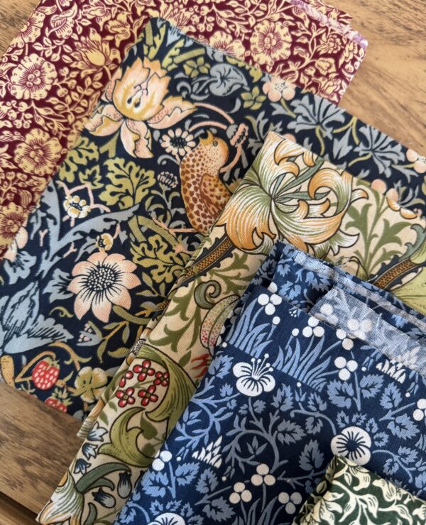 William Morris Cotton Fabric Bundle; perfect for quilting fat quarters and crafts! Z2