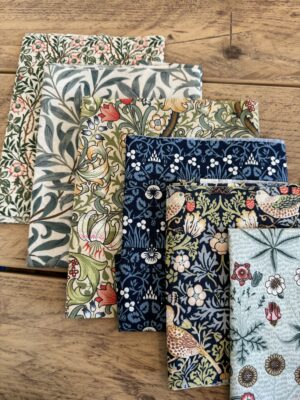 William Morris Cotton Fabric Bundle; perfect for quilting fat quarters and crafts! CF9