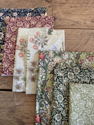 William Morris Cotton Fabric Bundle; perfect for quilting fat quarters and crafts! CF5