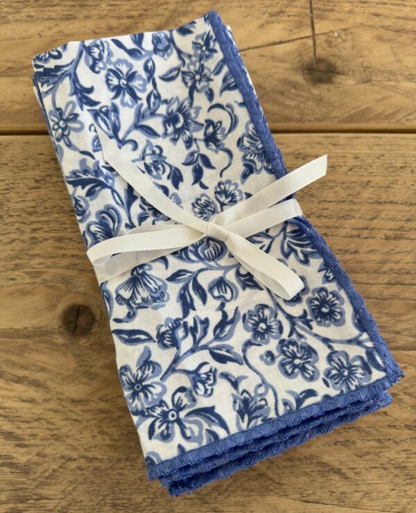 William Morris Merton Blue Four Napkin Pack