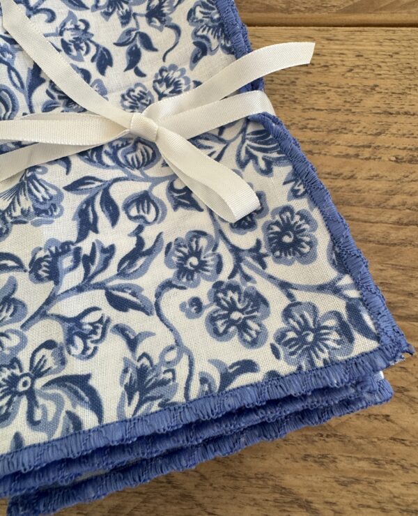 William Morris Merton Blue Four Napkin Pack